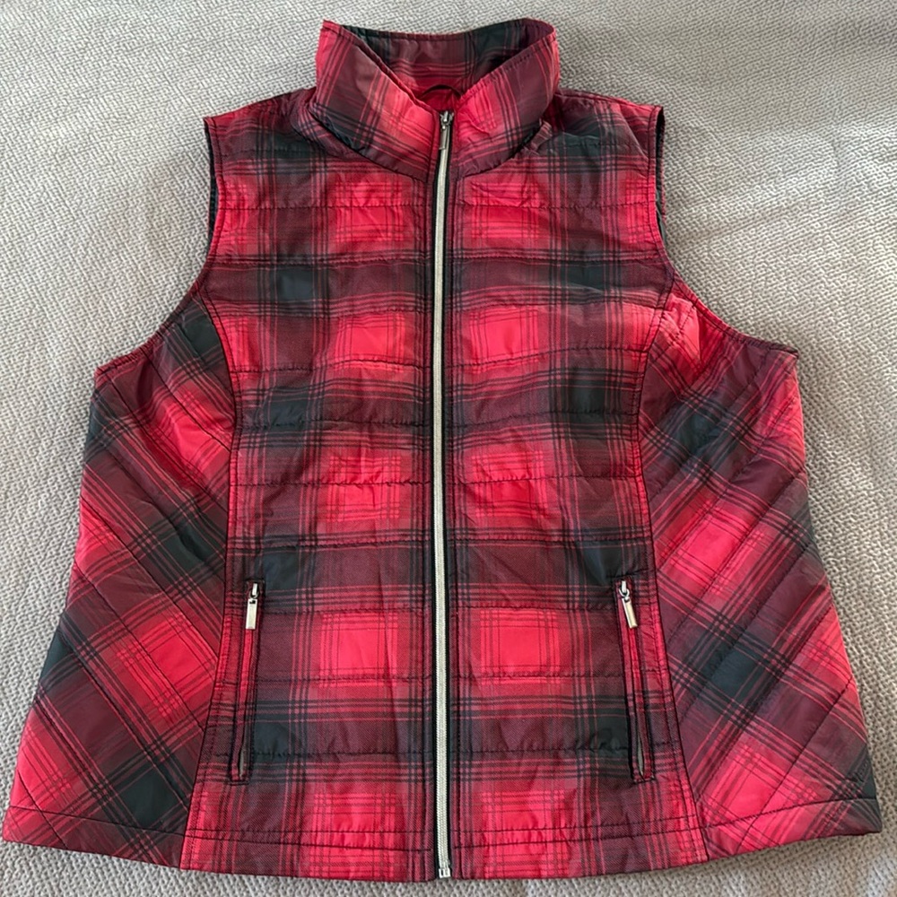 Christopher & Banks SZ extra large plaid vest